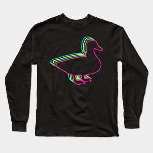 Duck 80s Neon Long Sleeve T-Shirt